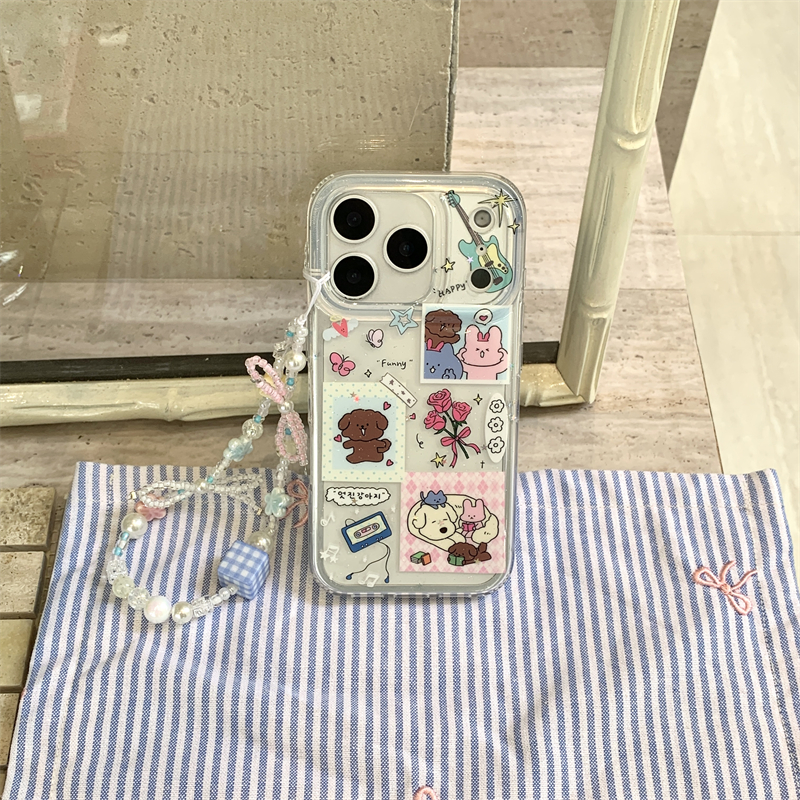 日韩ins可爱趣味宫格小狗手机壳