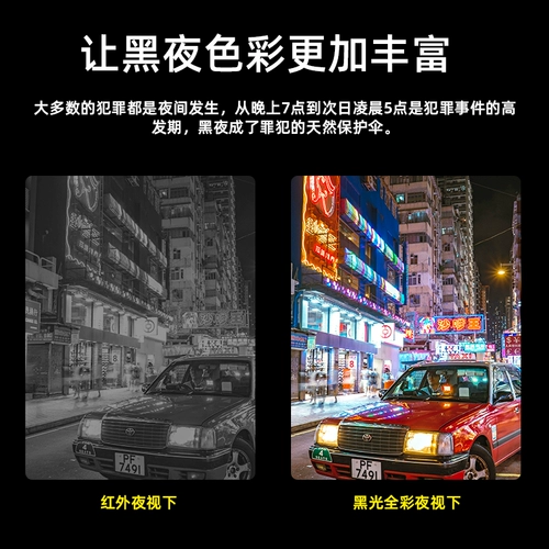 Qiao 5 миллионов высокоосох с высоким уровнем и ночной полноцветной черной светильник H.265 Черная световая камера.