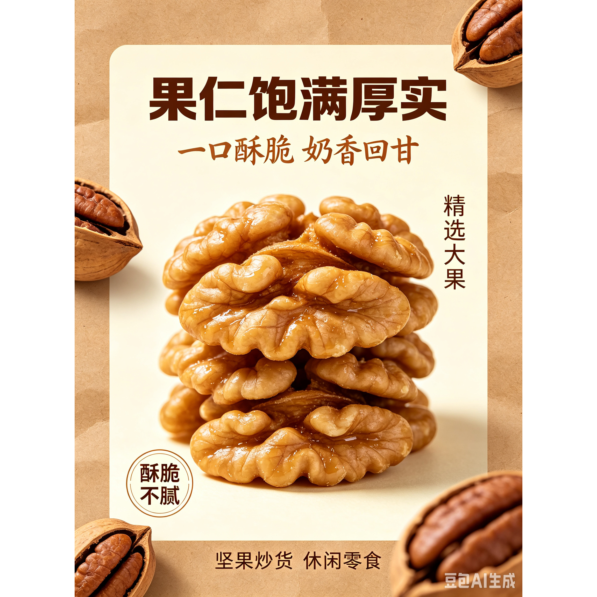 山核桃仁核桃绿色健康追剧神器方便吃不用剥