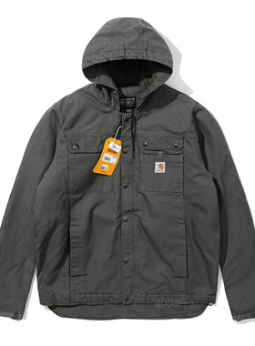 Carhartt 103826卡哈特拖拉机夹克重磅帆布连帽外套冬厚款加绒