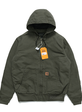 Carhartt 104050卡哈特美式连帽水洗帆布外套J130升级版Kanye同款