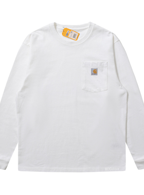 Carhartt K126卡哈特中磅圆领宽松口袋长袖T恤