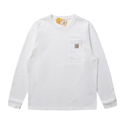 Carhartt K126卡哈特中磅圆领宽松口袋长袖T恤