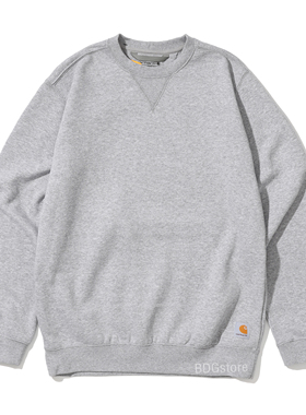 Carhartt 卡哈特主线K124 纯色加绒情侣休闲秋冬圆领卫衣套头衫