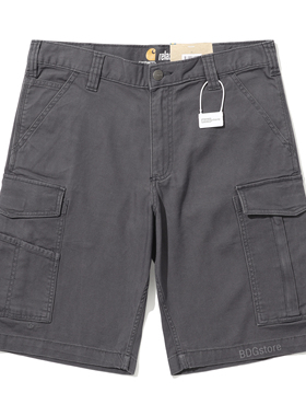 Carhartt 103542卡哈特主线夏季美式多口袋斜纹弹力工装短裤8盎司