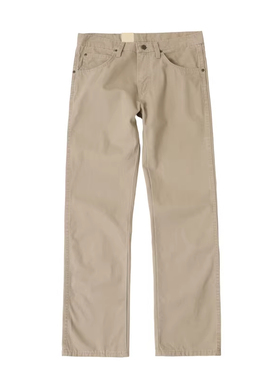 Wrangler威格帆布裤中腰直筒合身休闲牛仔裤男士长裤春季薄款