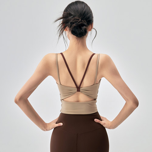 健身女孩美背防震一体式运动内衣