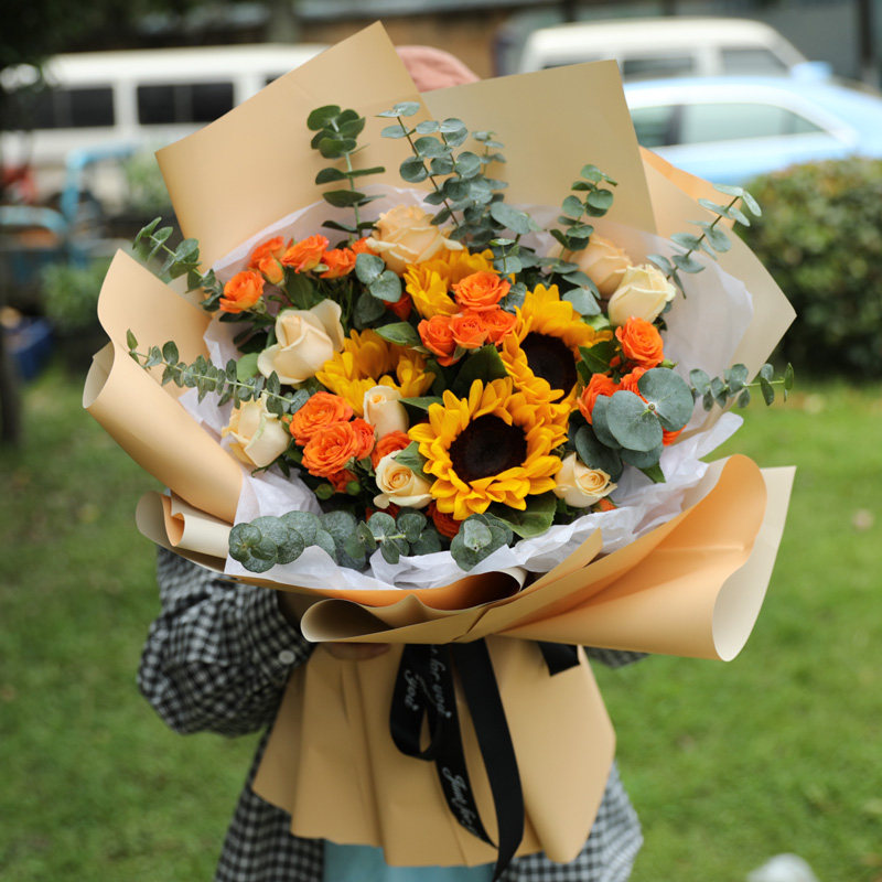 鲜花花束天然玫瑰北京长沙花店