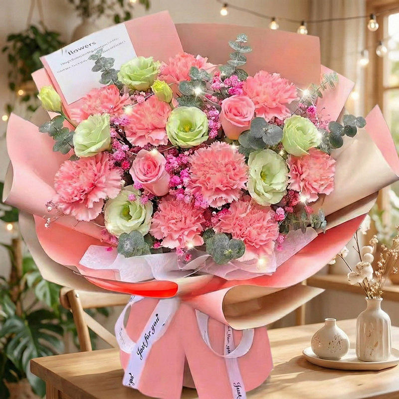 三八节鲜花速递同城香水百合康乃馨花束配送北京上海南京送妈妈