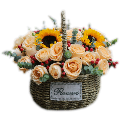 同城手提花篮鲜花同城武汉店