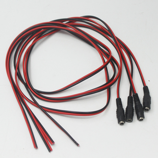 12VDC母头1米电源线 DC5.5*2.1MM公母插头监控电源线0.5/1米/2米