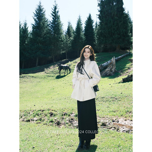 【白色相簿】2026早春韩系风衣外套女短款英伦风立领收腰上衣