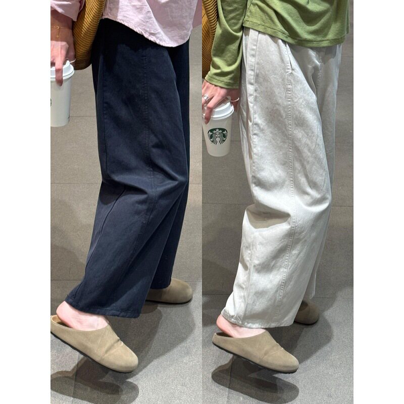 小个子直筒休闲阔腿裤女大码春季新款胖妹妹mm宽松显瘦九分工装裤