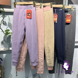 秋冬新款鲁尼熊男女童加厚羊毛保暖裤校服神器2458B