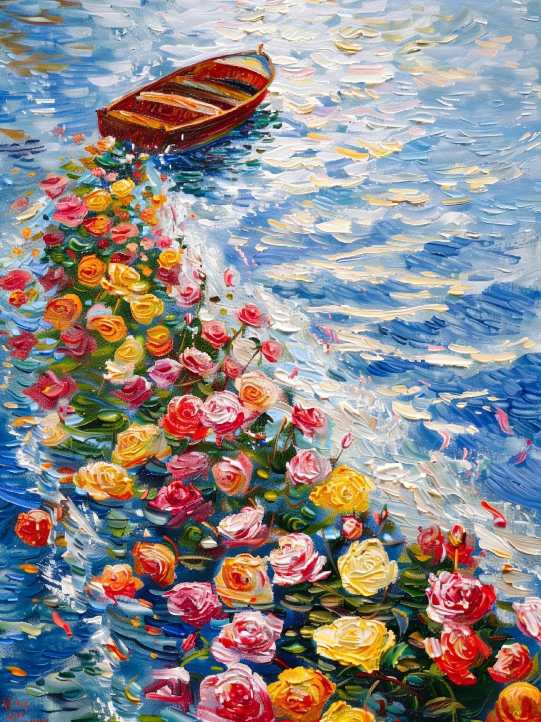 带框钻石画满钻魔方钻贴钻绣欧式卧室客厅风景前途与玫瑰花船新款,居家布艺,钻石绣,淘宝优惠券,粉丝福利购,淘宝优惠卷