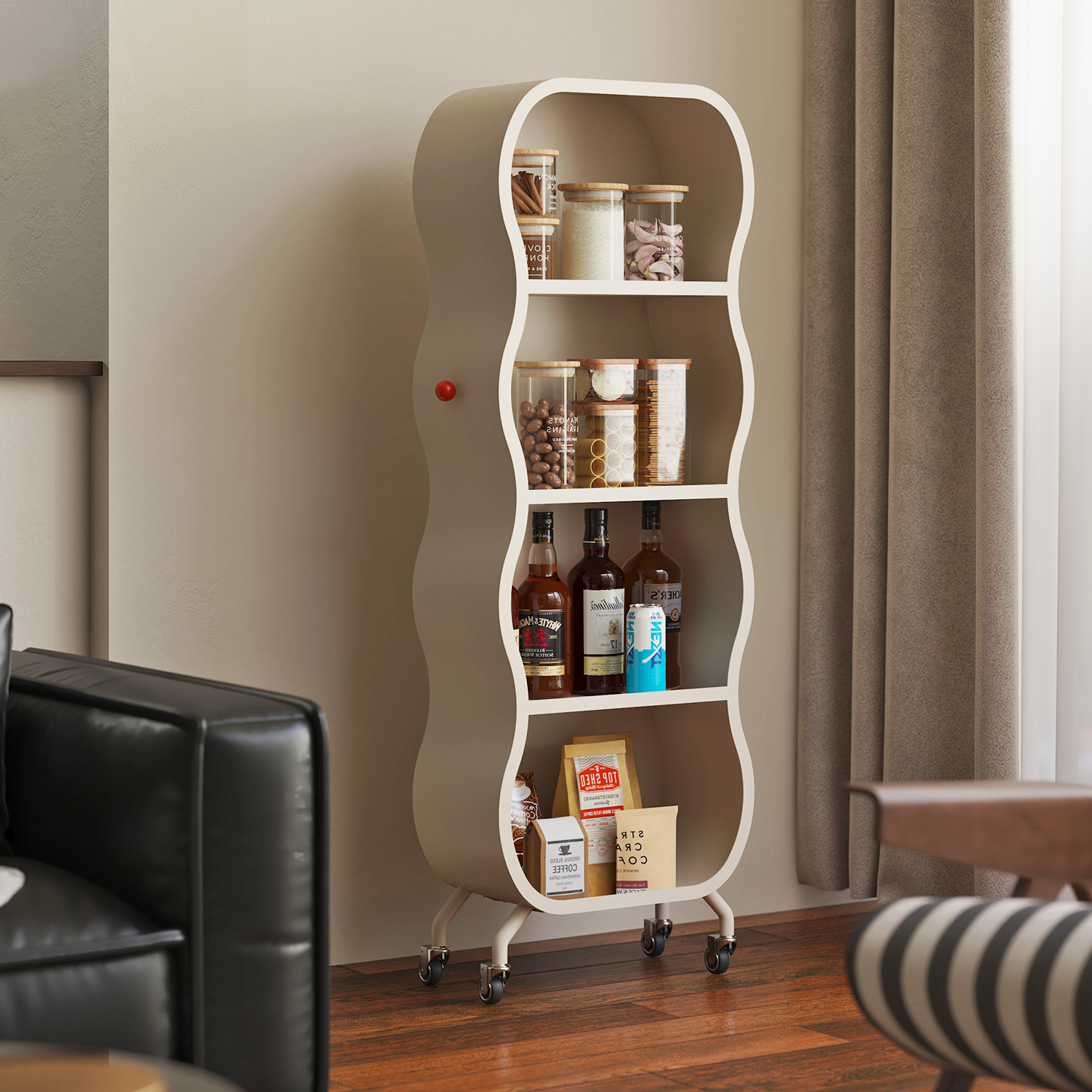 书架落地置物架客厅靠墙简易书柜收纳架家用多层储物柜子储物柜