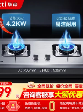 特价华帝燃气灶i10039A煤气灶双灶家用不锈钢煤气炉液化气天然气