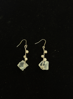 Sage Vintage古着Crystal Earrings水晶耳环