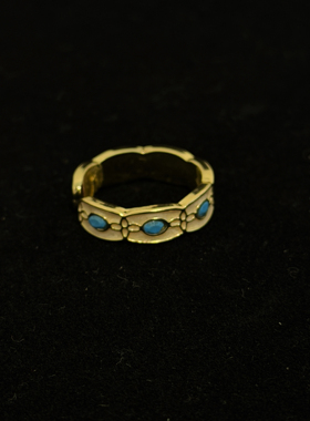 Sage Vintage古着Light Blue Turquoise开口戒指