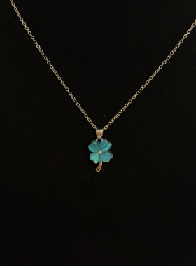 Sage Vintage古着 Lucky Clover Dew四叶草幸运项链