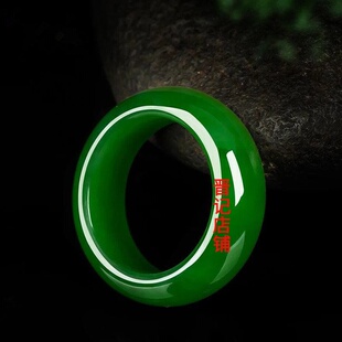 玉戒指【碧绿玉戒指】碧绿玉戒指男女款情侣戒指指环韩版