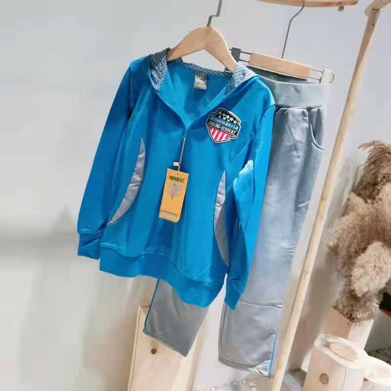 【买一送一】焯家品牌男童连帽运动休闲套装中大童纯棉春秋装