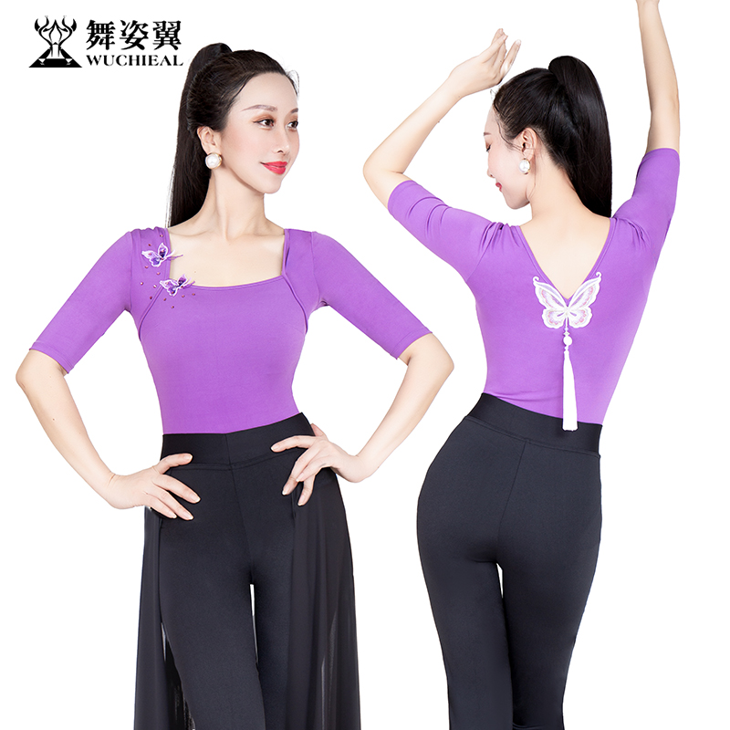 舞姿翼修身礼服新款形体服气质芭蕾舞服国风古装修身显瘦高级感