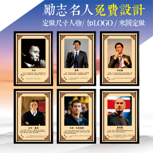 乔布斯海报名人名言挂画公司文化墙学校马云巴菲特李嘉诚励志画像