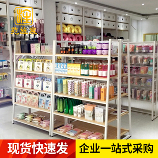 名创优品货架展示架自由组合文具店宠物店梯形花店多层木板收纳架