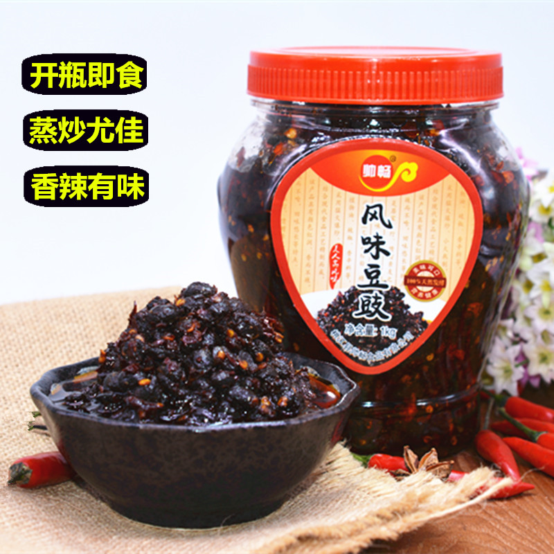 湖南特产农家风味豆豉自制辣椒酱