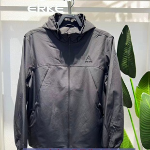 鸿星尔克运动风衣男2025秋新款 带帽户外休闲通勤外套11225301101