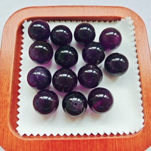 天然乌拉圭紫水晶14mm-18mm散珠单珠项链手链手工DIY串珠配件