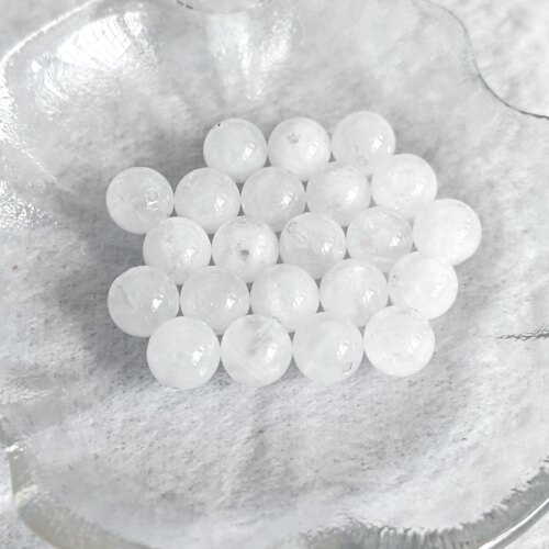 禧芙蓉XFORO白水晶阿赛暴风雪白阿塞8.5mm单珠散珠配件