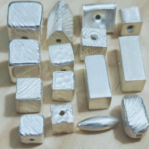 禧芙蓉XFORO银S925银方块长方三角 空心银手工diy串珠配件