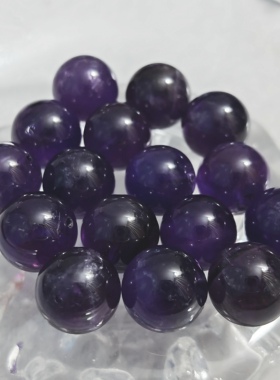禧芙蓉XFORO深紫水晶14mm-18mm散珠单珠项链手链手工DIY串珠配件