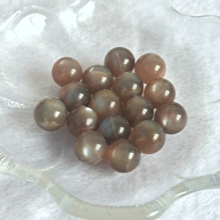 天然银月光10mm圆珠散珠配件项链手链DIY 手工单珠配件