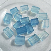 天然冰透冰川蓝海蓝宝圣玛利亚蓝海蓝宝几何长方形手工DIY配件