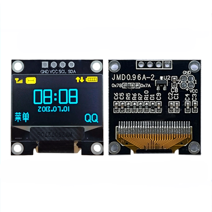 长期供应0.96寸OLED显示屏12864屏I2C接口SSD1306/SSD1315控制器
