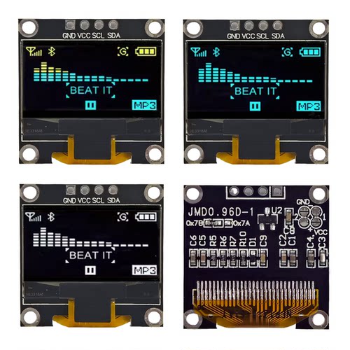 新款窄边框0.96寸OLED显示屏12864分辨率模块IIC通信接口ssd1315 - 封面