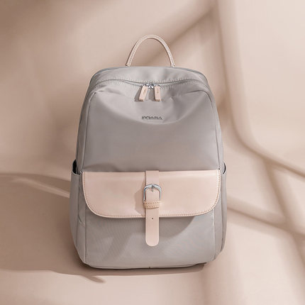 14寸笔记本电脑背包2024新款时尚百搭旅行包女大容量牛津布双肩包