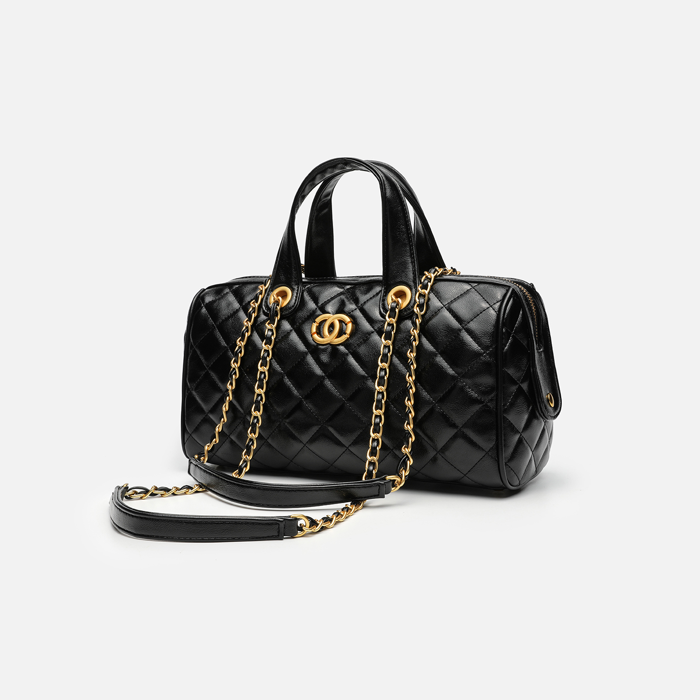 小众设计真皮保龄球包单肩斜挎包