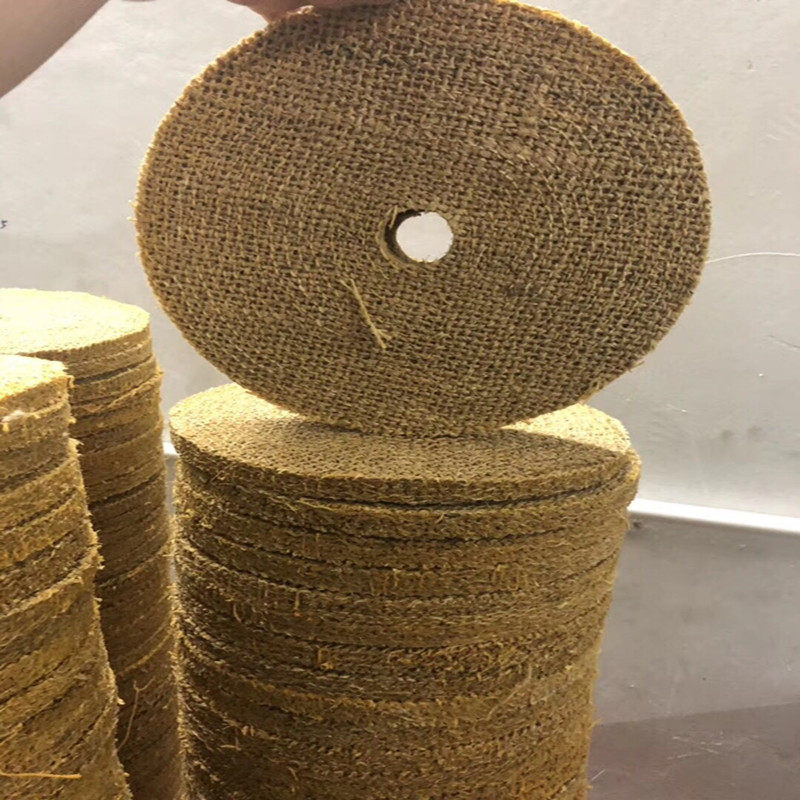 不锈钢抛拉丝轮金属专用抛粗抛麻轮金属抛光麻轮手自动麻布抛光轮