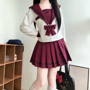 【蔷薇】樱空社原创正版JK制服水手服长袖校供名古屋襟百褶裙套装
