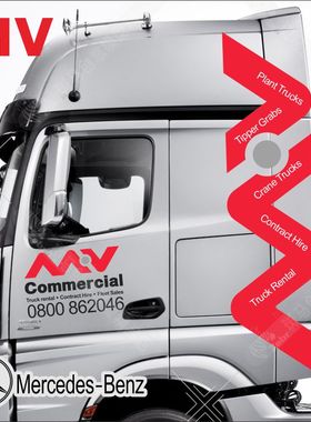 田宫模型1/14车贴 模型车贴改装奔驰Actros 1851 56335DIY贴纸