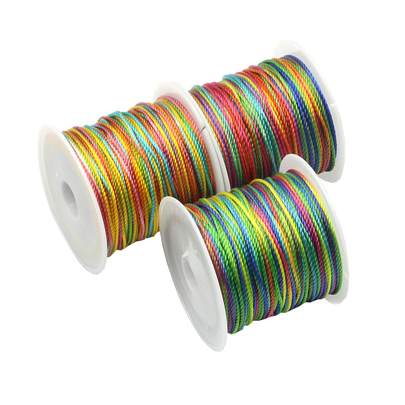 DRAGON BOAT FESTIVAL COLOR ROPE FIVE-COLOR LINE DIY BRAIDED LINE STRAND LINE COLOR ROPE HAND-BRAIDED DRAGON SCALE LINE BEADED LINE COLORFUL LINE