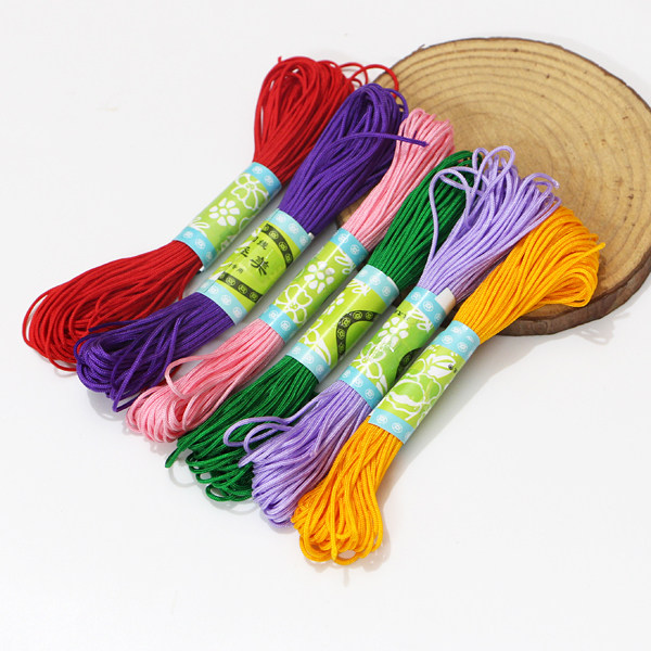 1MM JADE THREAD DIY HANDMADE MATERIAL BRAIDED WIRE BRACELET PLAY JADE ROPE NECKLACE PENDANT RED ROPE MULTICOLORED BRAIDED LINE