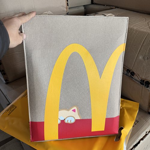 值得捡漏 时尚袋袋猫窝单肩便携 外出手提袋厚实毛毡材质温暖舒适