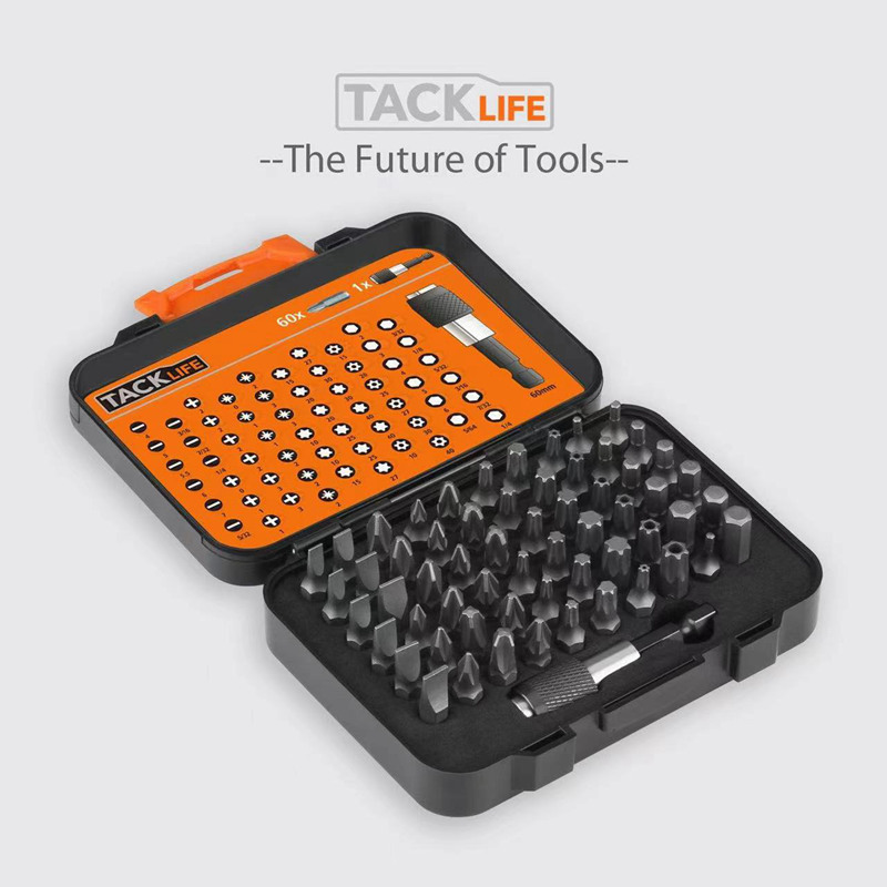 Tacklife 61件套电钻手钻批头套装高硬度精密磁性套件小型便携箱-封面