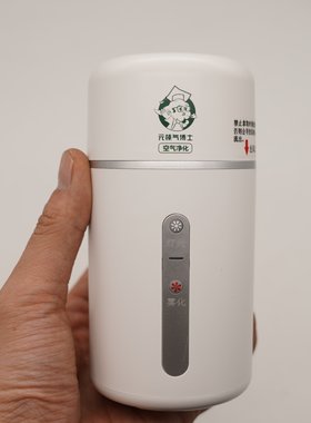 加湿器香薰雾化器 小夜灯桌面车载多功能空气净化器小巧便携式