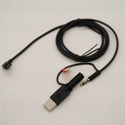 二合一安卓老接口充电线数据线 micro USB TO 3.5MM/USB 线材柔软 3.5mm 4节立体声转MicroUSB音频线